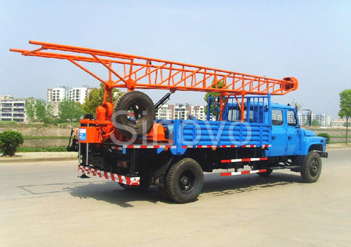 Portable Mobile Core Drilling Equipment , Drill Depth 100m Truck Mounted Drilling Rig