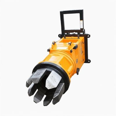Rompedor de estacas hidráulico com cilindro máximo de 20L/min necessário e curso de avanço de 180mm para quebra eficiente de estacas